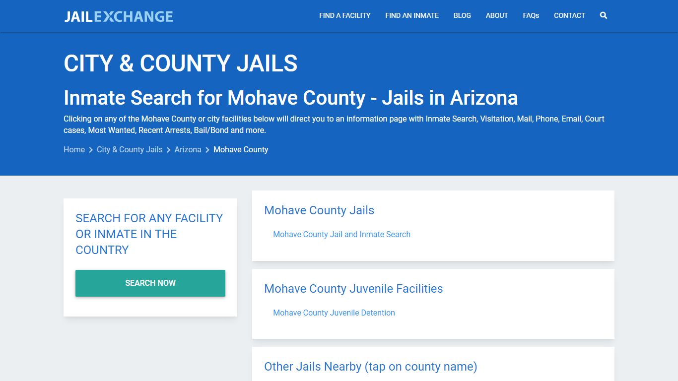 Inmate Search for Mohave County | Jails in Arizona - Jail Exchange